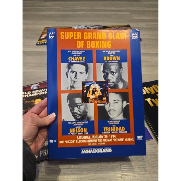 Lot 9 Don king Boxing Official Programs Mike Tyson Mcneeley Holyfield Holmes - Picture 7 of 10